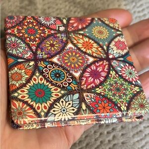 Colorful Mandala Pattern Compact Mirror